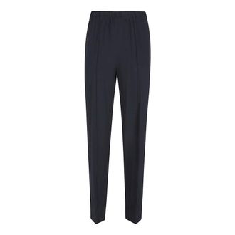Fabiana Filippi Straight Trousers, female, Blue, Size: 2XS Front-seam Track Pants