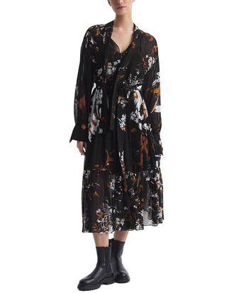 Reiss Charlotte Floral Printed Midi Dress