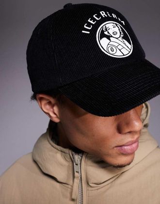 Icecream Waitress - Cappellino trucker nero in tessuto a coste