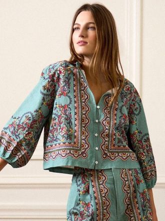 Cleobella Noelle Blouse In Blue