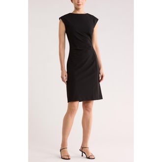 Nordstrom Rack Ruched Midi Dress in Black at Nordstrom Rack, Size Xx-Small