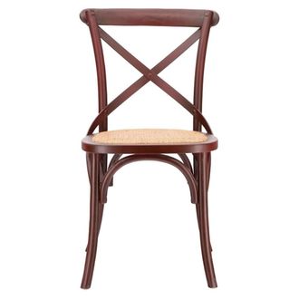 Vintahome Silla De Comedor de madera de olmo Rojo