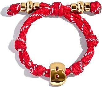 BaubleBar Knotty Initial Bracelet in Red B at Nordstrom