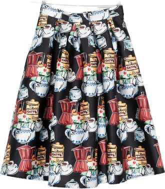 Alessandro Enriquez Printed Midi Skirt