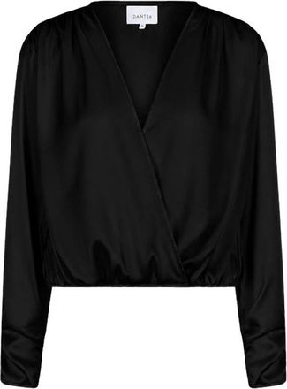 Dante6 Dames, Blouses & Shirts, Zwart, Maat: XS Satijn