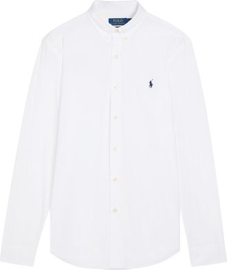 Polo Ralph Lauren Logo-embroidered Stretch-cotton Shirt - White - Xxl