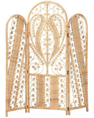 Baxton Studio Nadra Modern Bohemian Rattan Room Divider