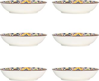 10 Strawberry Street Set Of 6 Fiesta Bloom Dinner Bowls