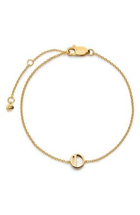 Monica Vinader Initial Chain Bracelet in 18K Gold Vermeil O at Nordstrom