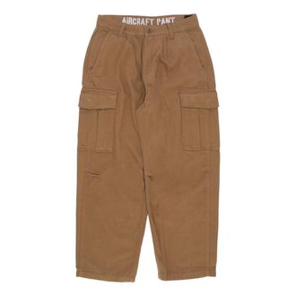 Alpha Industries Khaki Cargo Broek met Zakken - Heren - Wijde Broeken - Groen - W32 - Katoen - Broeken