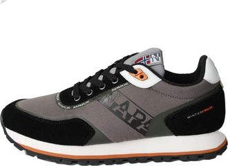 Napapijri Grijze Leren/Textiel Sneakers F2Lotus 01 - Heren - Sneakers - Grijs - 44 EU - Leer - Schoenen