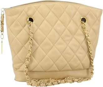 Chanel Pre-owned Vintage Schoudertas - Dames - Vintage Schoudertas - Beige - ONE Size - Leer - Vintage