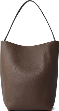 The Row Grote N/S Park shopper van bewerkt leer - Bruin
