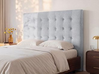 Vente-Unique Testata trapuntata 160 cm Tessuto Grigio - FRANCESCO