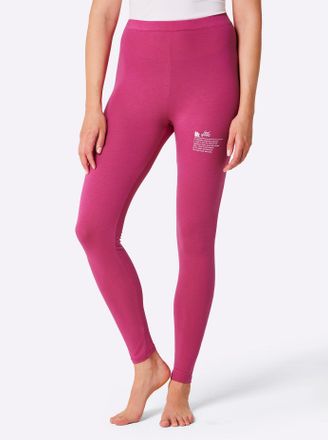 Feel Good Leggings FEEL GOOD, Damen, Gr. 36/38, Normalgr&ouml;ssen, pink (fuchsia), 95% Baumwolle, 5% Elasthan, unifarben, Hosen Leggings