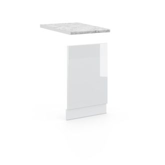 Vicco Panel Frontal Fame-line, Blanco Alto Brillo, 45 Cm, Et M&aacute;rmol