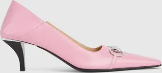 Gucci Womens Vittoria Pump, Pink, Leather