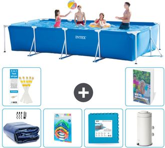 Intex Piscina Con Estructura Rectangular - 450x220x84 Cm - 7-piezas S55