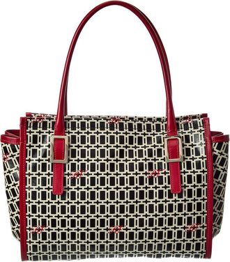 Roger Vivier Coated Canvas & Leather Tote