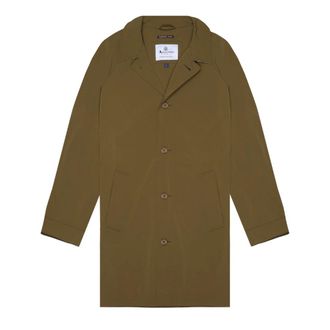 Aquascutum Mens Active Stretch Caban Army Green Jacket - Size X-Large