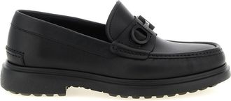 Ferragamo Black Leather Loafers