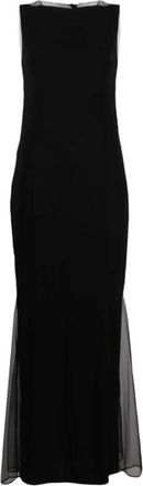 Helmut Lang Zwarte Jurken - Dames - Maxi kleedjes - Zwart - XS - Kleedjes