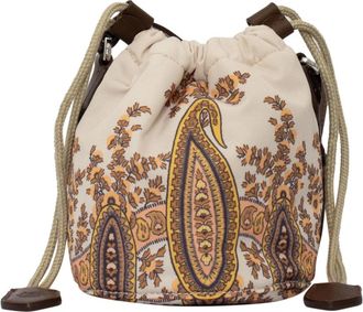 Etro Tassen, Dames, Beige, ONE Size, Polyester, Paisley Bucket Bag