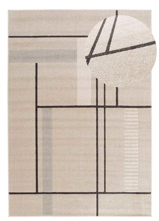 Atticgo Alfombra geom&eacute;trica beige 160x230 cm