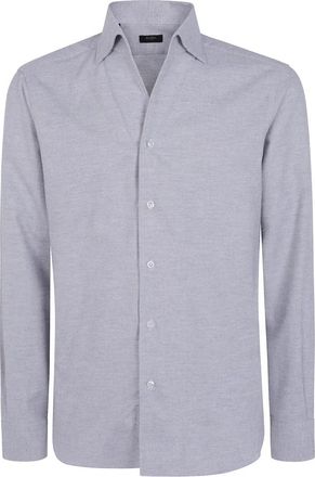 Barba Klassiek Shirt - Heren - Casual Overhemden - Grijs - L - Overhemden