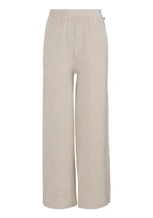 HUGO BOSS Pyjamahose BOSS Bea_Pants, Damen, Gr. L, N-Gr, weiss (open wei&szlig; 119), Jersey, Obermaterial: 86% Modal, 14% Elasthan, unifarben, Basic, Basic lang, Hos