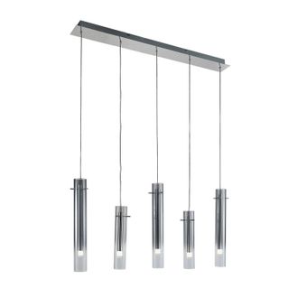 Lucande L&aacute;mpara Colgante korvitha En Gris De Vidrio - Lucande