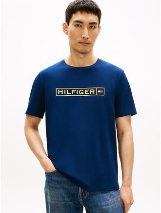 Tommy Hilfiger Mens Hilfiger Box Logo T-Shirt - Navy - XXXL