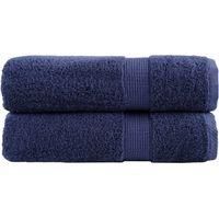 OEM Servilletas De Ducha Alta Gama Solund, Lote De 2. Azul Marino, 70 X 140 Cm, 600 G/m&sup2;. - Crezuo