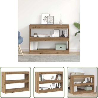 vidaXL Archiviazione - Libreria rovere artigianale 100 x 30 x 72 cm Legno multistrato