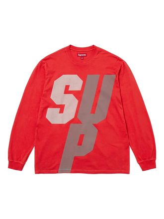 SUPREME reflective long-sleeve T-shirt - Red