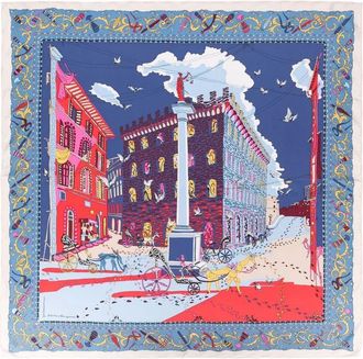 Ferragamo Palazzo Spini Feroni Print Silk Foulard Accessories