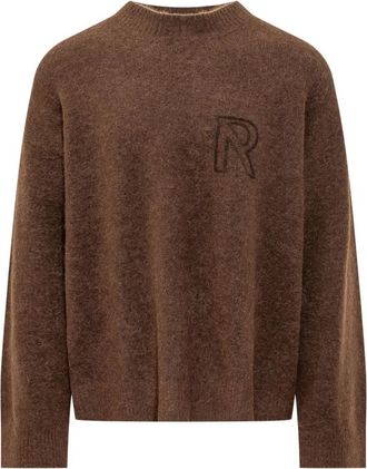 Represent Logo Sweater - Heren - Ronde hals truien - Bruin - S - Truien & Vesten
