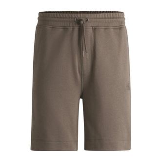HUGO BOSS Korte Broeken, Heren, Grijs, L, Katoen, Zwarte shorts voor mannen