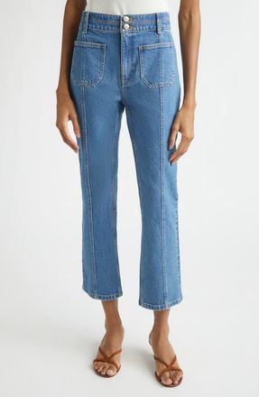Cinq &agrave; Sept Dorothea Patch Pocket Crop Jeans in Horizon at Nordstrom, Size 12