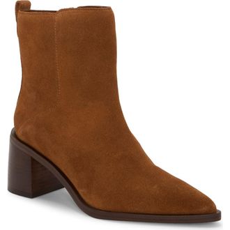 Vince Camuto Lorelai Pointed Toe Bootie in Burnt Sugar Verona at Nordstrom Rack, Size 8.5