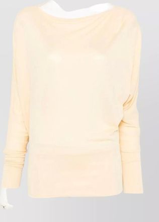 Toteme boat neck sweater draped design long sleeves