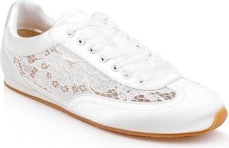 Badgley Mischka Inez Sneaker in Ivory Lace at Nordstrom, Size 9.5