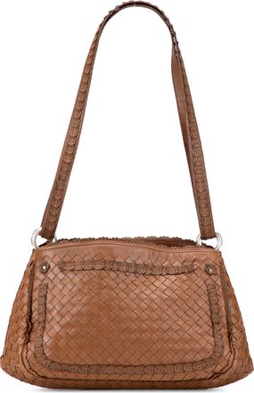 Bottega Veneta Pre-owned Womens Woven Leather Shoulder Bag - Brown - One Size