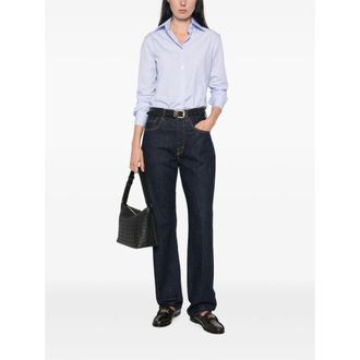 Mazzarelli Striped Cotton Shirt - Blue