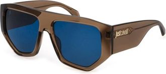 Just Cavalli Geometric Zonnebrillen - unisex - Zonnebrillen - Bruin - 58 MM - Accessoires