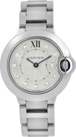 Cartier Pre-owned Cartier Ballon Bleu De Cartier Diamond Silver Dial Ladies Watch WE902073