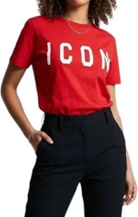 Dsquared2 Womens Icon Logo Cotton T-Shirt In Red