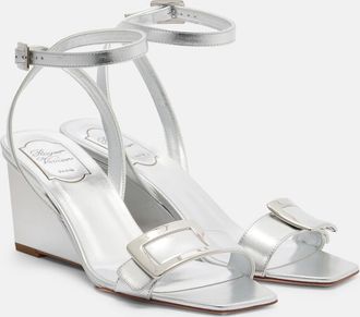 Roger Vivier Belle Vivier metallic leather sandals