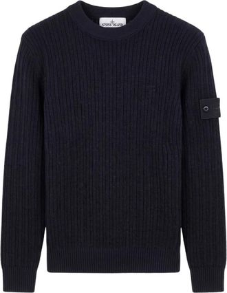 Stone Island Maglia RWS - Heren - Ronde hals truien - Blauw - M - Truien & Vesten