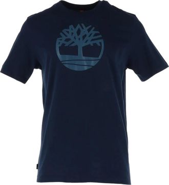 Timberland T-shirt met print- korte mouwen en ronde hals - Heren - T-shirts - Blauw - L - Katoen - Tops